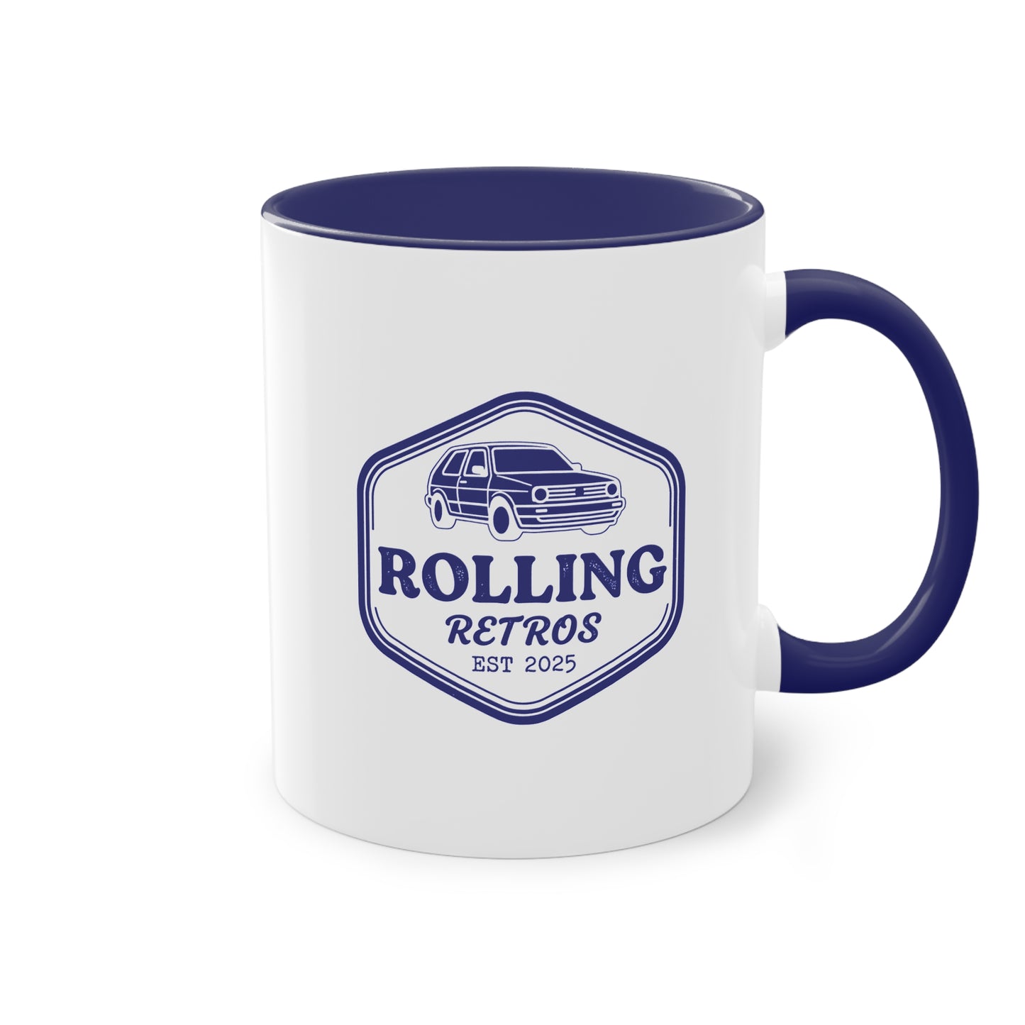 Rolling Retros Coloured Coffee Mugs