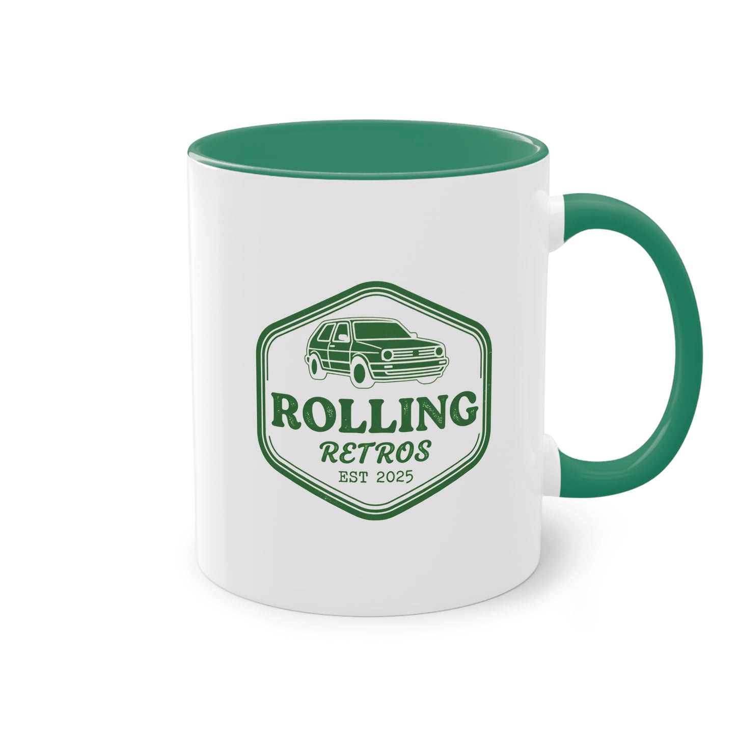 Rolling Retros Coloured Coffee Mugs