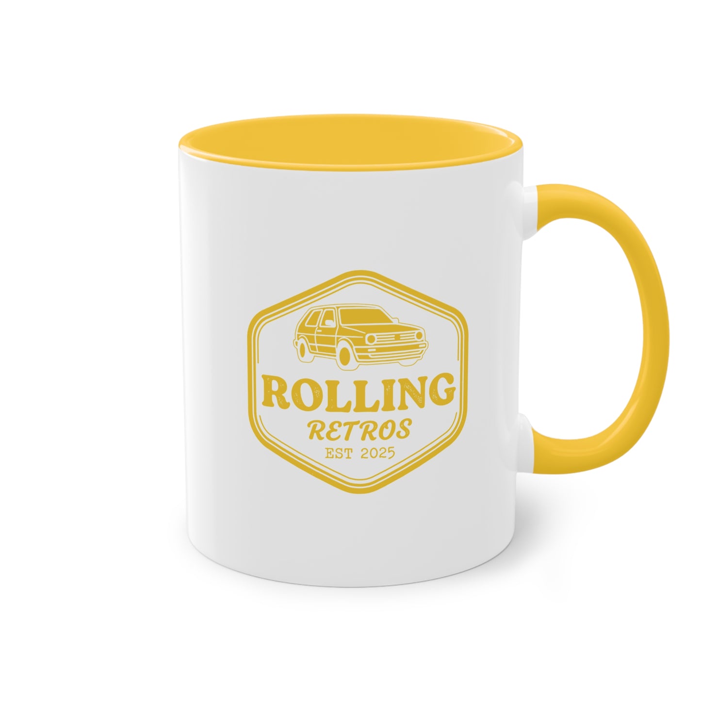 Rolling Retros Coloured Coffee Mugs
