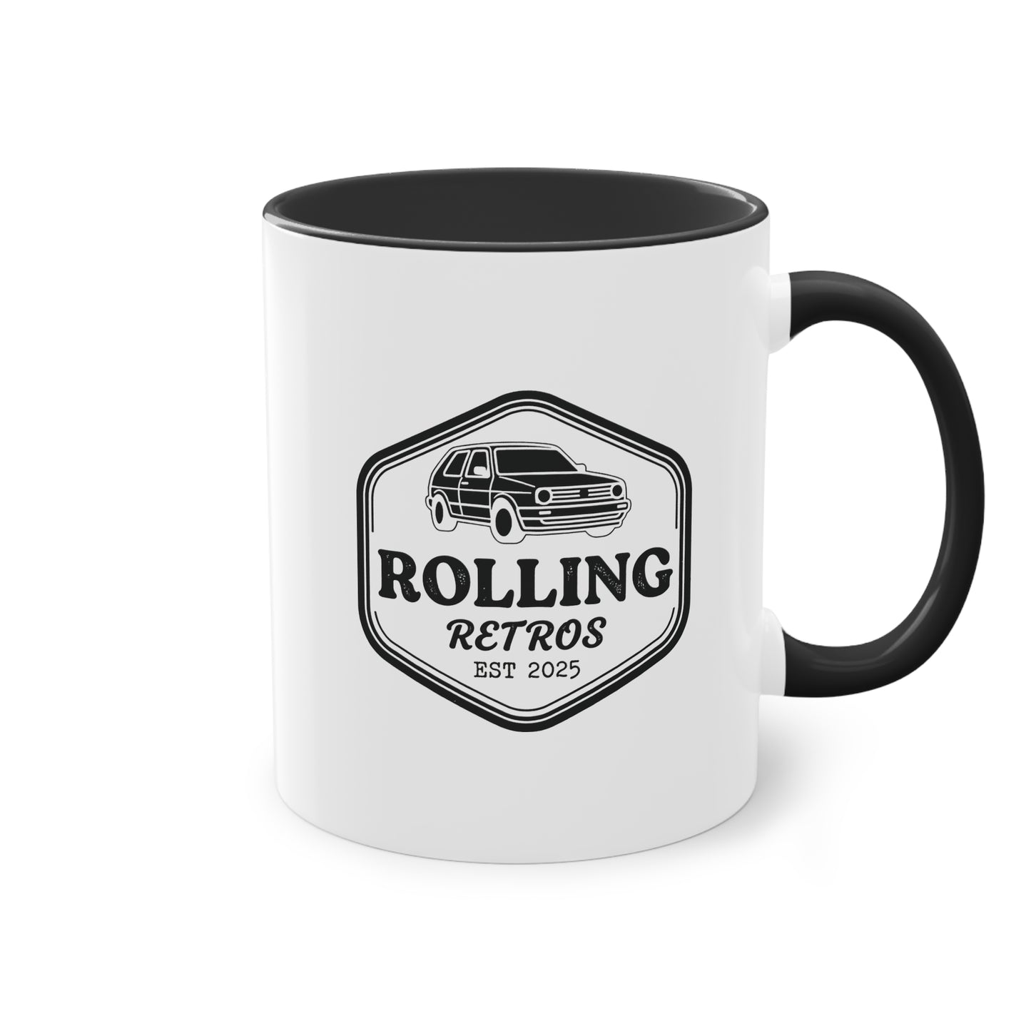 Rolling Retros Coloured Coffee Mugs
