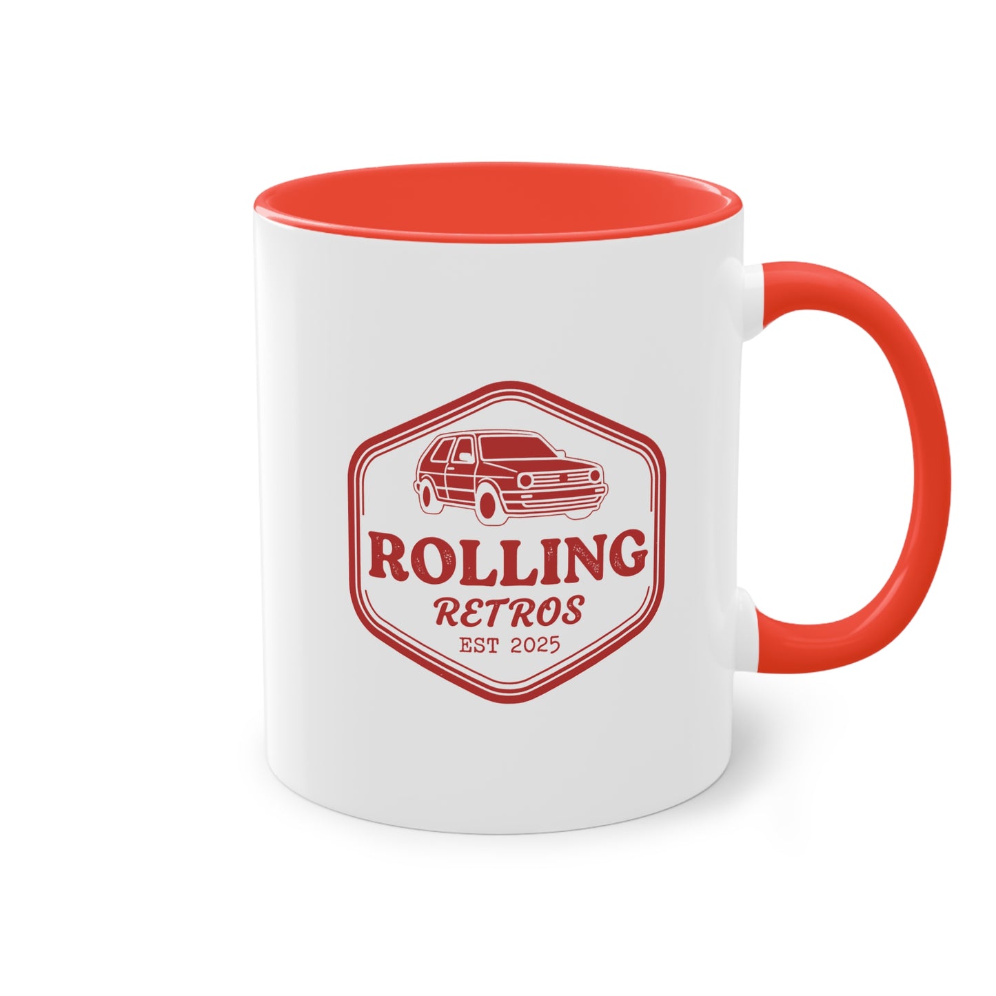 Rolling Retros Coloured Coffee Mugs