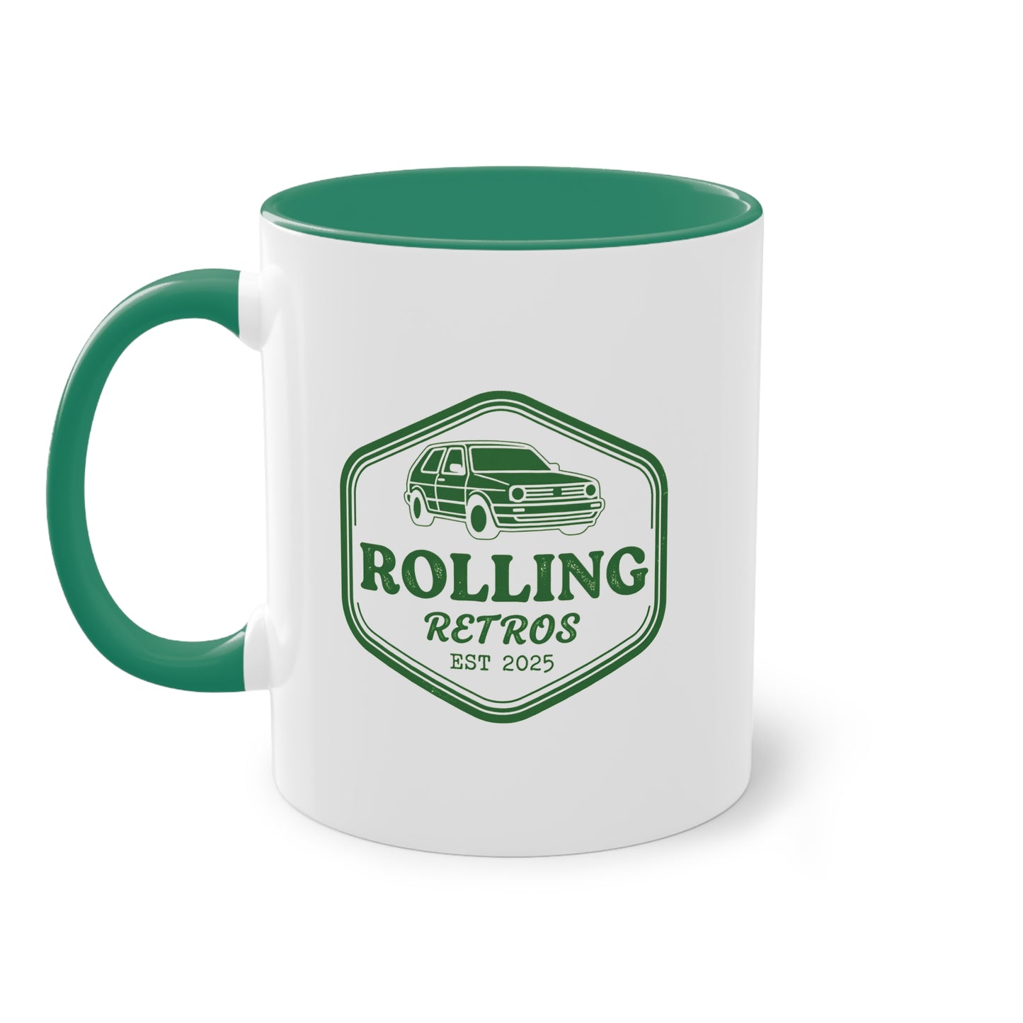 Rolling Retros Coloured Coffee Mugs