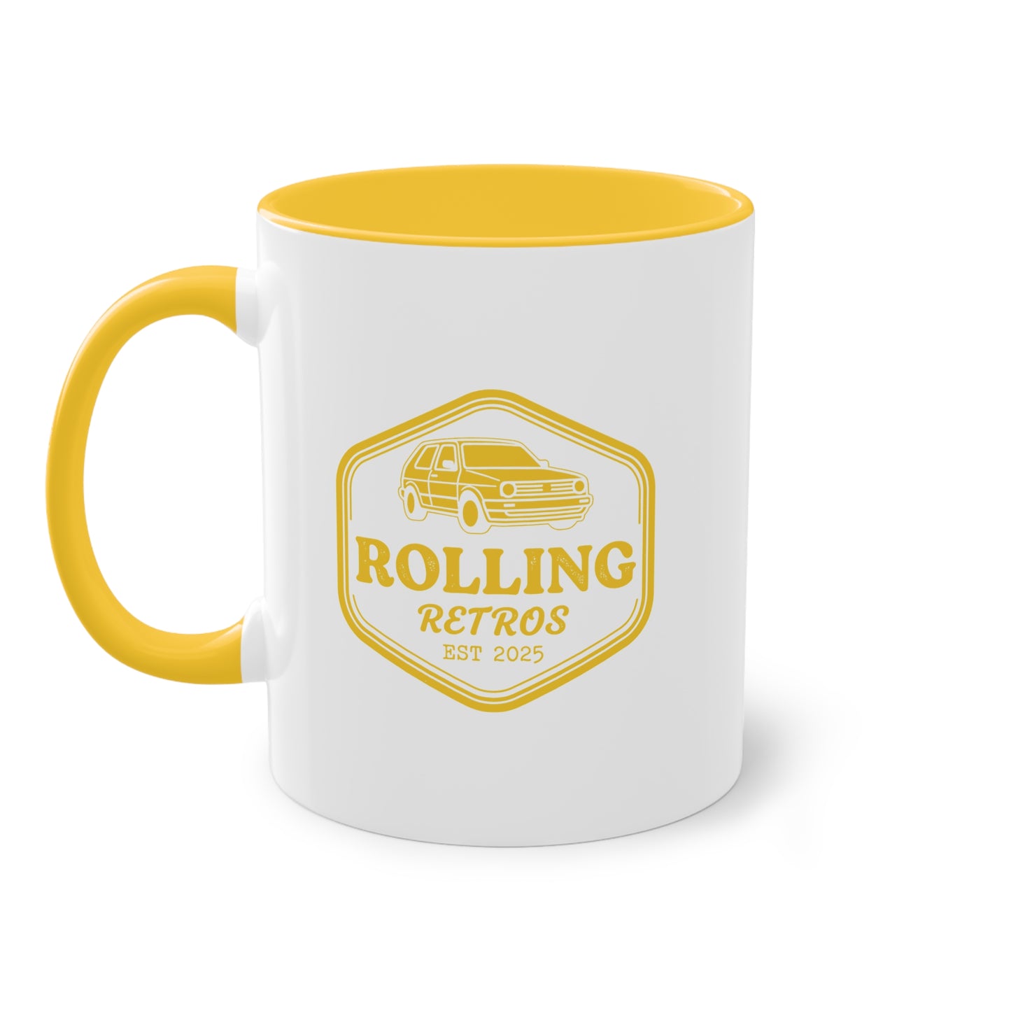 Rolling Retros Coloured Coffee Mugs