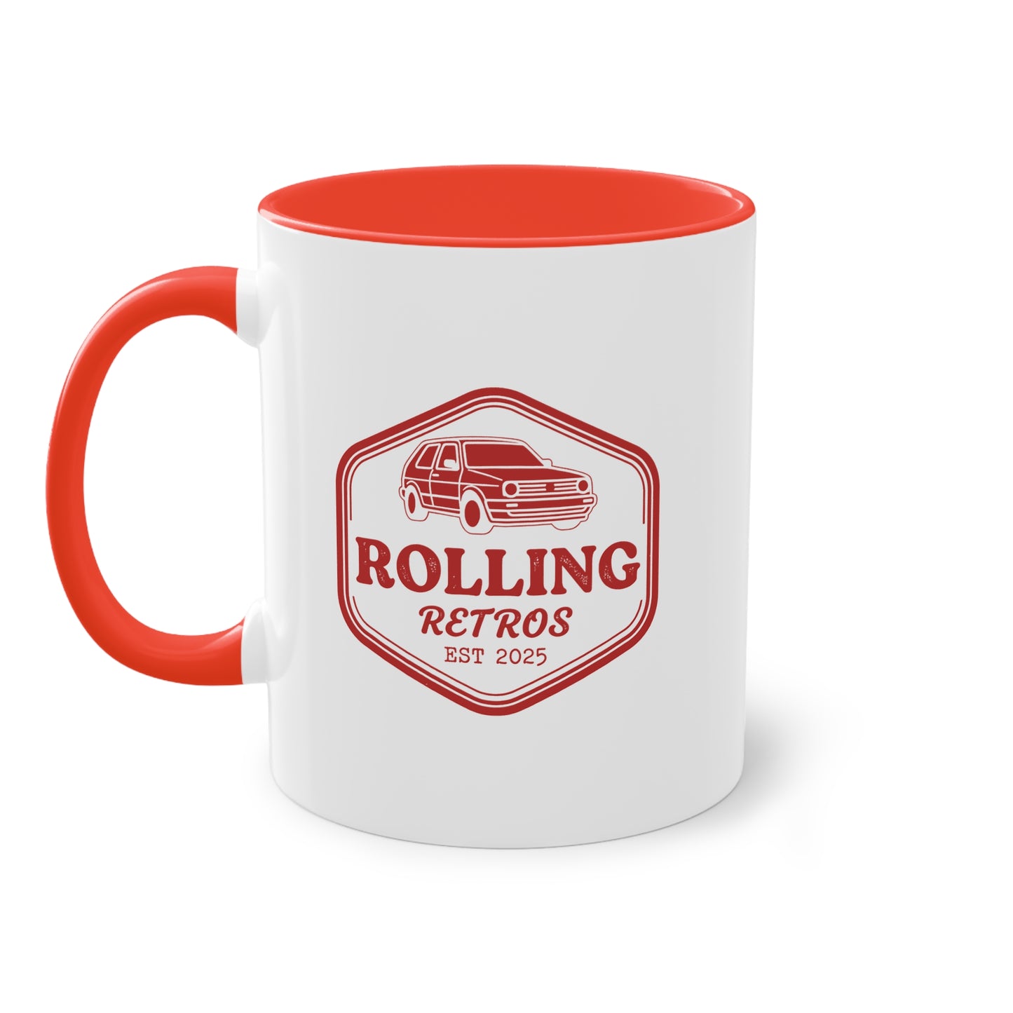 Rolling Retros Coloured Coffee Mugs