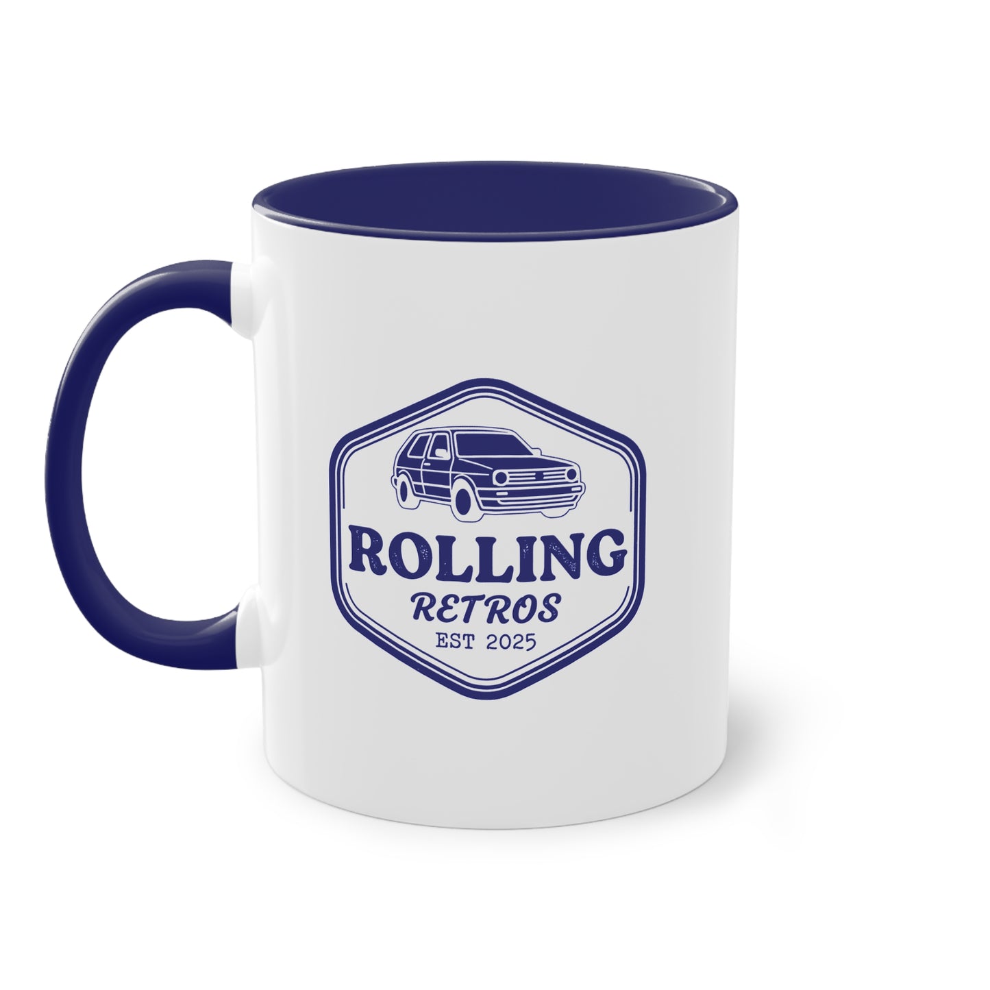 Rolling Retros Coloured Coffee Mugs
